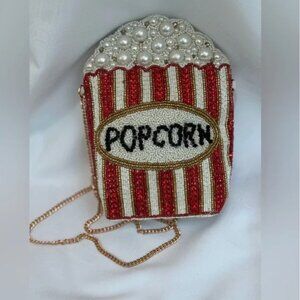Popcorn Beaded Bag with Faux Pearls Hand Made in India Crossbody Tik Tok Viral
